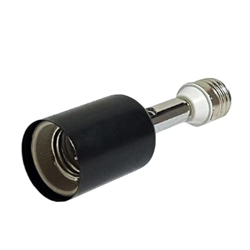 Zeiwohndc E27 Bulb Socket Extender For Ceiling Outdoor 90° Vertical 360 Degree Rotation 150W LED Bulbs Heat Lamp Compatibility Commercial Grade Ceramic Lamp Extender