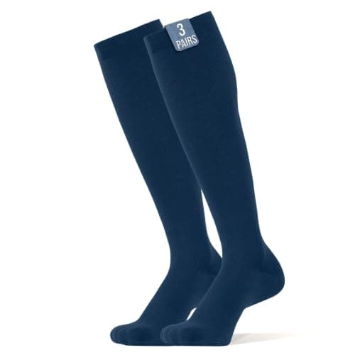 360 RELIEF Compression Socks for Women & Men, Flight Socks S/M Blue