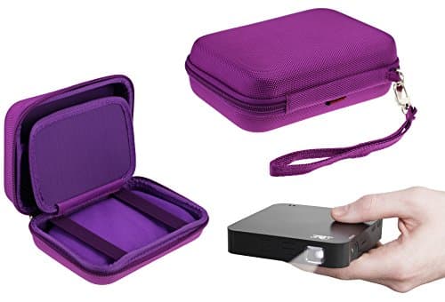 Navitech Purple Protective Portable Handheld Pocket Projector Carrying Case and Travel Bag Compatible With The AAXA P300