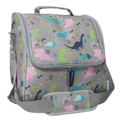 Tiddler Cooler Bag | Extra Large Insulated & Double Zipped | Carry Handle & Padded Shoulder Strap (Dinky Dinos)