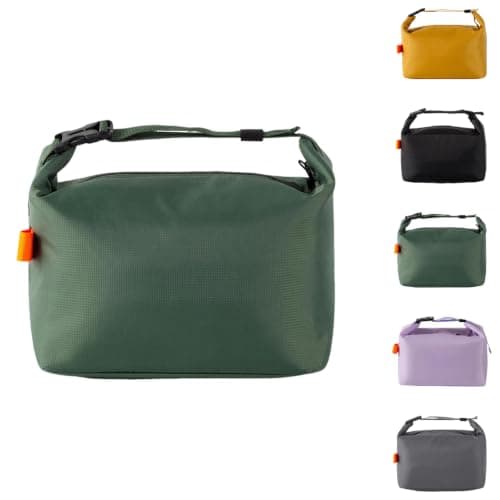 YUDANSI Insulated Lunch Bag with Thick Foil, Leakproof Thermal Lunch Tote for Work School Picnic, Large Capacity Cooler Bag with Adjustable Shoulder Strap for Men Women Adults Kids (Green)
