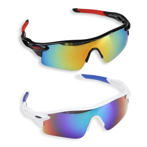 2 Pack Kids Sunglasses UV400 for Boys Girls Fashionable Sports Glasses