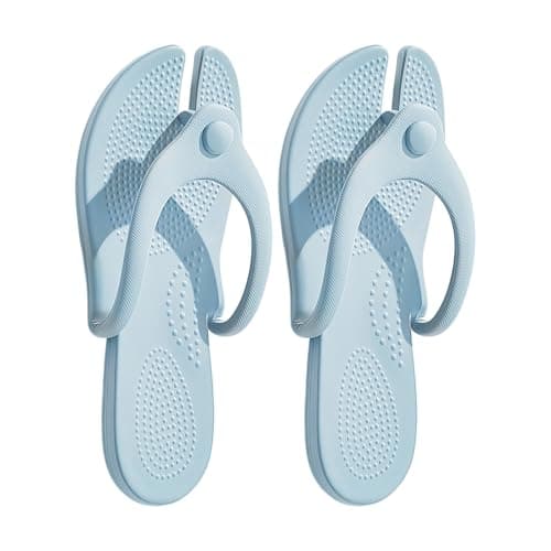Bronvaulta Foldable Slippers, Water Friendly Design, Lightweight, Blue L
