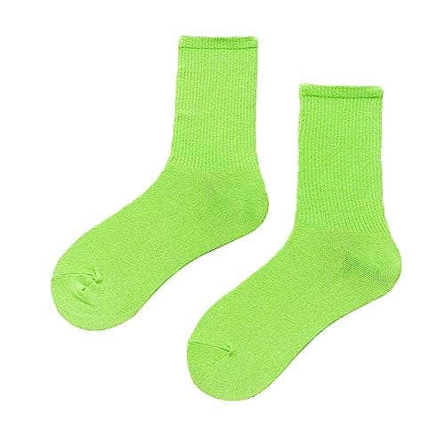 Crew Socks Soft Athletic Non-Slip Sock Cosy Moisture Wicking Anti-Blister Socks Thermal Blend Plain Leisure Sock Durable Elastic Seamles Crews Outdoor Sports Running Travel Everyday Wear