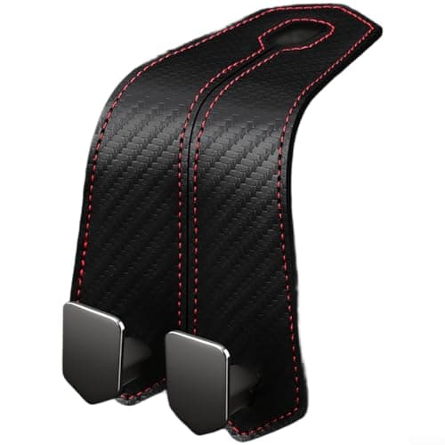 Corelisear Suede Car Seat Hook Double Storage Organizer(Carbon Fiber Model)