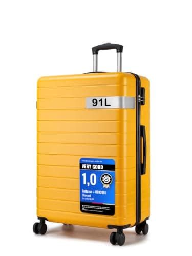 Shavont Large Suitcase 28 Inch Hard Shell Luggage ABS Travel Case (Yellow)