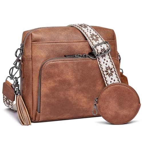 Sheonie Anti Theft Cross Body Bag Women Vegan Leather with Coin Pouch