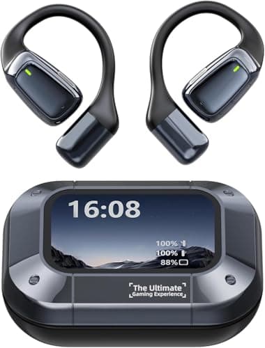 NE25 AI Translation Earbuds Real Time with LCD Sreen, 60H Real-Time Bluetooth 5.4 Translator Earbuds, Support 134 Languages with AI App, 3-in-1 Ear Buds with ENC Mic, 8 Translation Modes for Travel