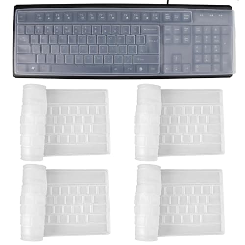 4 Pack Keyboard Cover Protector Skin for Office PC Computer