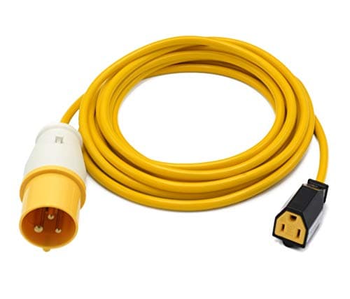 IP44 110volt 16Amp plug to NEMA USA Mains Socket Fly Lead. Power Tool American Appliance Hookup Adaptor for Use on Stepdown, Industrial, Generator (5 Metre)