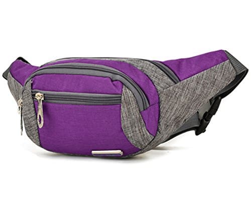 Travel Pouch Compact Security Money Waist Belt Superior Anti-Theft Protection and Comfort Purple