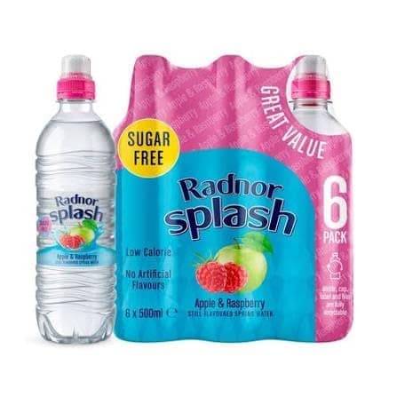 Radnor Apple & Raspberry Still Water 500ml x 12 | Delicious Fruit Flavoured Hydration | Convenient Grab & Go Bottles | Family & Workplace Pack