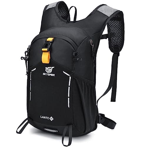 SKYSPER Small Hiking Backpack - 15L Travel Rucksack Lightweight Daypack with Chest & Waist Strap Water Resistant Walking Backpack for Women Men