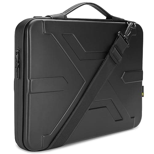 KIZUNA Laptop Case bag 13 Inch Shoulder Sleeve Hard Shell Briefcase For MacBook Pro 14 M4 M3/13.6" 13" MacBook Air M3/Yoga Slim 7x/IdeaPad Flex 5 Gen 8 14"/ThinkPad X13 L13 E14/14.5" XPS 14,Black