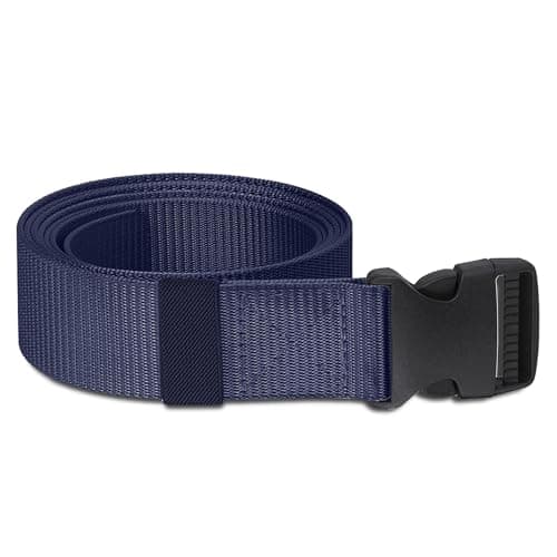Trimming Shop Nylon Tactical Belt, Quick Release Plastic Buckle, Navy