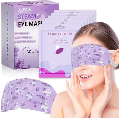 12 Packs Steam Eye Mask,Lavender Steam Eye Mask for Dryness