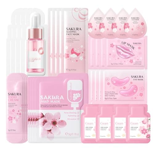Sakura Skincare Set, Sleepover Pamper Party Supplies for Girls