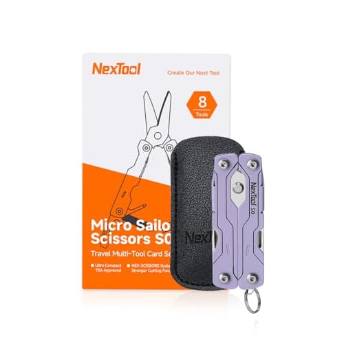 NexTool Micro Sailor S0, 8-in-1 Mini Keychain Multitool (Purple)