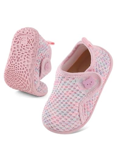 KIDDLETOWN Baby Shoes Boys Girls First Walking Shoes Trainers 18-24M Pink