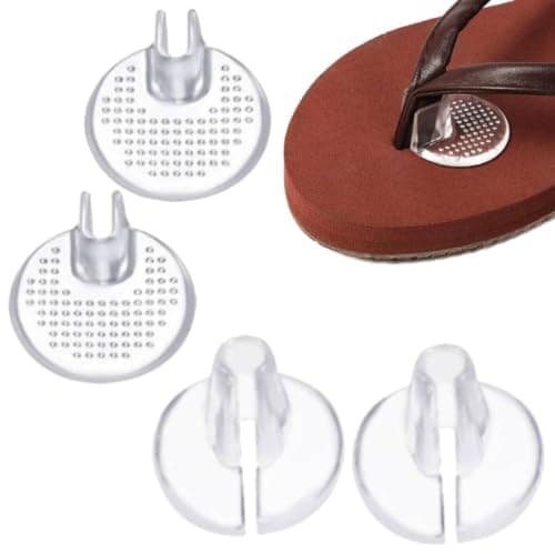 2 Pairs Silicone Thong Sandal Toe Protectors, Flip Flop Toe Post Protectors, Comfortable Cushion Pads for Sandals&Shoe, for Woman & Man, Soft Material, Invisible, for Foot Protection, Easy to Use