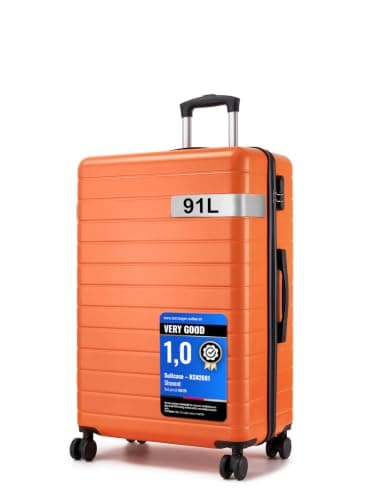 Shavont Large Suitcase 28 Inch Hard Shell Luggage ABS Travel Case (Orange)