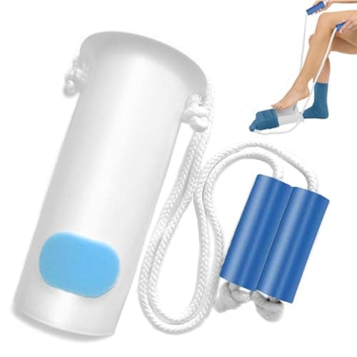 Sock Aids for Putting Socks On and Off Socks Helper with Adjustable Cords Compression Sock Helper Aide Tool with Soft Foam Round Handles for Elderly Disabled Pregnant Helper Aide Tool