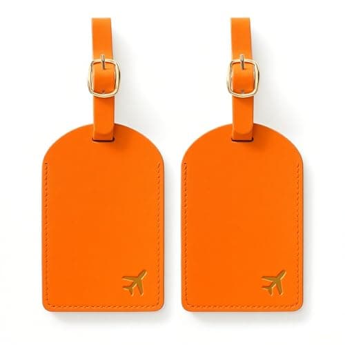 toTravelGear Luggage Tags for Suitcases, PU Leather Travel Tags for Luggage
