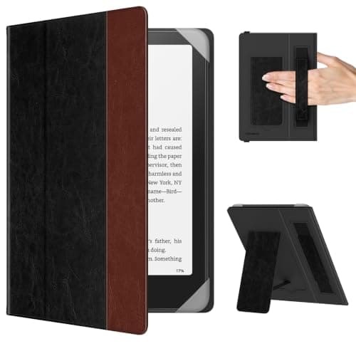 MoKo Case for 6.8,7 Inch Kindle Paperwhite eReaders Tablets, Black/Brown