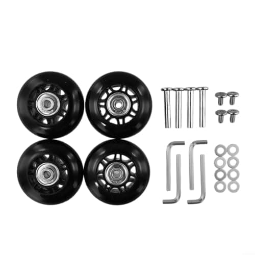 4 Pcs Luggage Wheels, Rubber Suitcase Replacement Wheels With