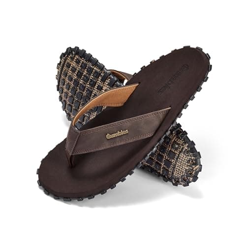 Gumbies Vegovert Flip-Flops | Unisex Flip-Flops with Bloom® Foam Footbed & Recycled Rubber Outsole | Lightweight, Soft & Comfortable Summer Sandals | Brown | EU 41