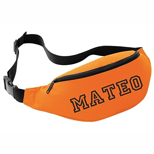 Nametape Express Belt-Bum Bag/Fanny Pack - Stay organised and Stylish on-the-go with This Personalised Money Belt fastival Bag Hip Purse Printed with Name (Orange)