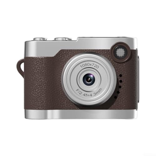 Pocket Camera, Compact Thumb-Sized Wearable Camera Perfect for Students Sports Video Recording POV Action Shots with WiFi App(Brown)