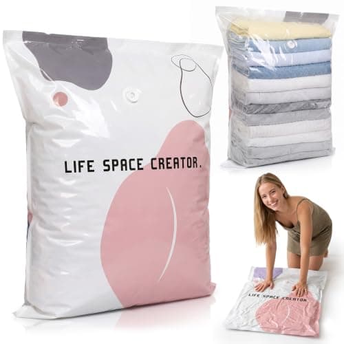No Pump Vacuum Storage Bags, 2 Pack 100 x 80 cm Space Saver Bags for Duvets