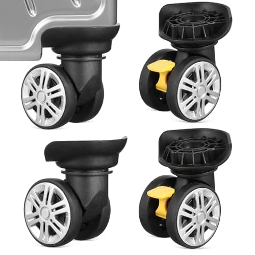 HOMSFOU 4pcs Universal Suitcase Wheels Replacement Kit Universal Suitcase Wheels Replacement Kit 4pcs for Luggage Repair Luggage Repair