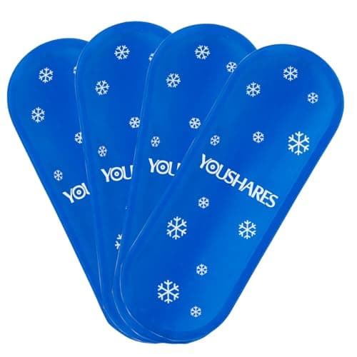 YOUSHARES Breastmilk Cooler Bag Ice Packs - Reusable Gel Ice Packs Cool Bag for Breast Milk Cooler Travel Bag, Small Nylon Ice Bags for Cool Breast Milk (4 Packs)