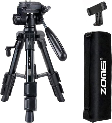 ZOMEI Q100 21" Desktop Mini Phone Holder Aluminum Camera Travel Tripod