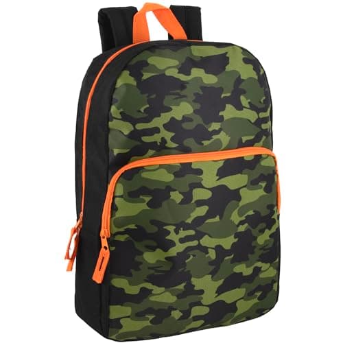Trail maker Fun School Backpack for Elementary Middle School Girls and Boys | 17 Inch Printed Backpacks for School Kids, Travel (Camouflage)