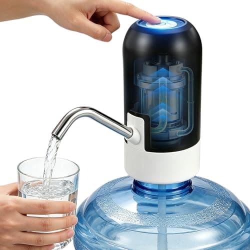 KaiPine Water Bottle Pump, USB Rechargeable, Fits 2-5 Gallon Bottles