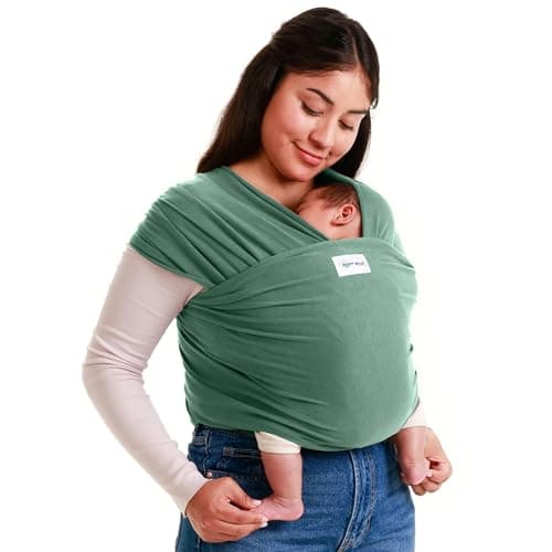 Sleepy Wrap Baby Carrier 3-16 kg, Stretchy Wrap Infant Sling, Sage Green