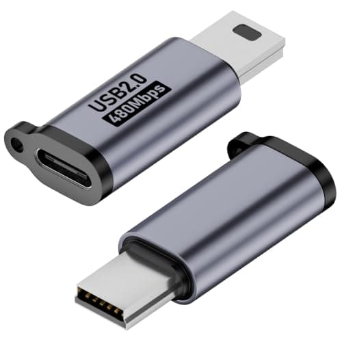 USB C to Mini USB Adapter, Type C Female to Mini USB 2.0 Type-B Adapter