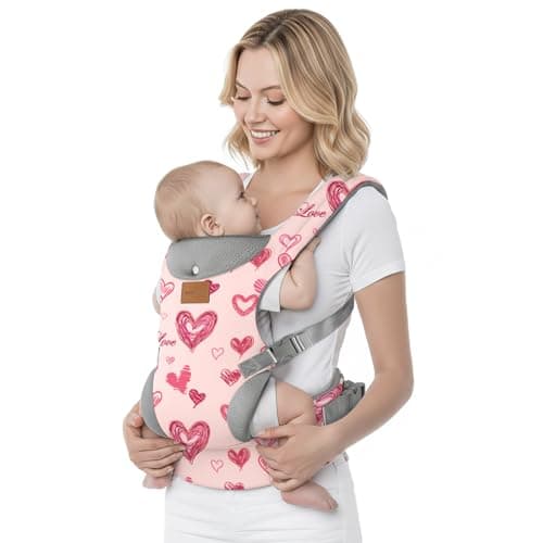 YooxArmor Ergonomic Baby Carrier for 4-36 Month Newborn,Waist 67-150cm,Pink