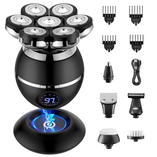 iWarmbase Head Shavers for Bald Men, 7D 6 in 1 Mens Groming Kit