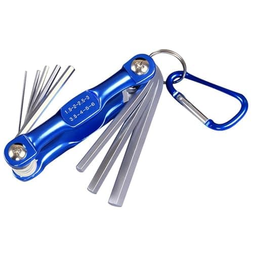 PEAPIN 1PC Folding Allen Key Set 1.5–6.0mm 8 Sizes Hex Wrench Tool