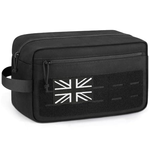 ETRONIK Tactical Toiletry Bag Men, Men Travel Wash Bag with Molle System, L