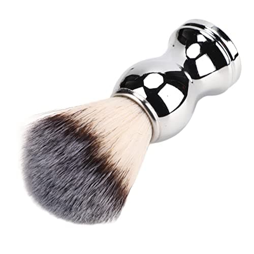 Shaving Brushes For Men, Shaving Kit For Men Portable with Silver Handle and Soft Bristles For High-Efficiency Deep Cleaning At Home or in Salons