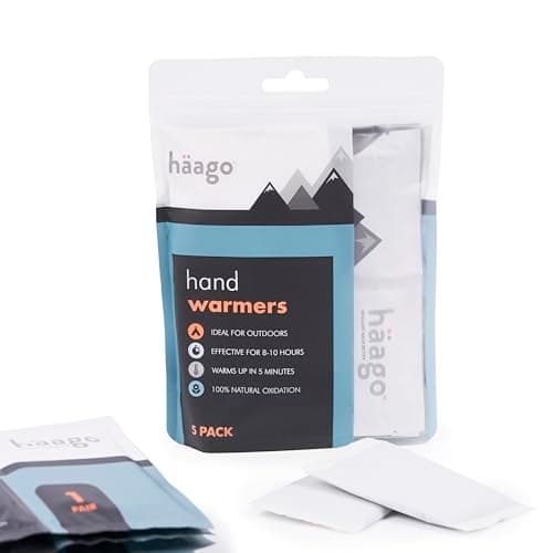 Haago Hand Warmers - Travel Pack, 5-Pack Oxidation Warmers for Skiing, Warmers Category