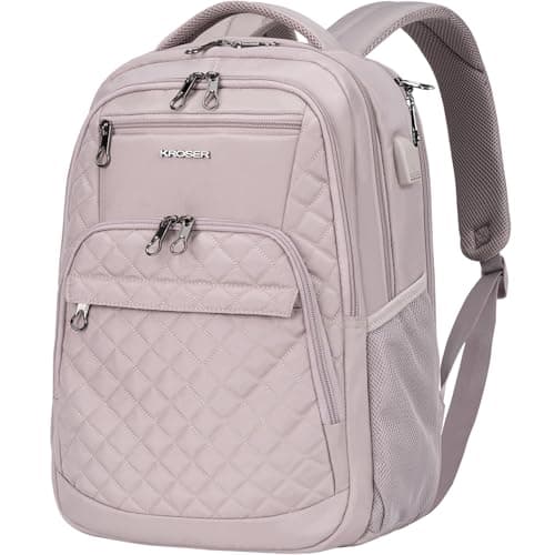 KROSER Laptop Backpack Computer Backpack Water-Repellent DaypackDusty Pink