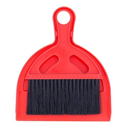 Milestone Camping 20940 Mini Dustpan and Brush Set Ideal for Camping Tents Caravans, 20cm x 17cm x 15cm, Red