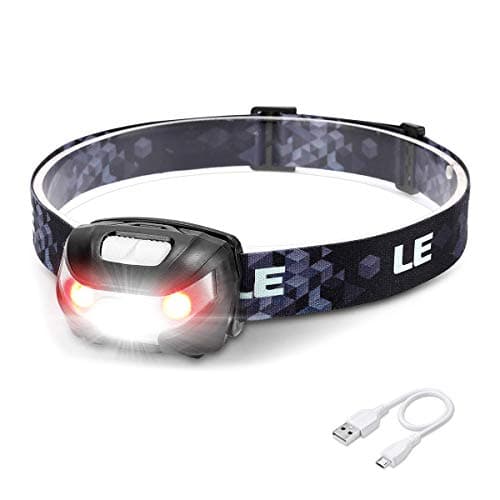 Lepro Head Torch Rechargeable, Super Bright LED Headlamp Waterproof