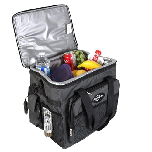 Koolatron Electric Cool Box - 12 V Powered Cooler For Car, Camping, Travel, Hard Sided Refrigerator For Vehicle, Caravan, Hot & Cold Function, Cools Drinks,Food For Road Trip, 25L
